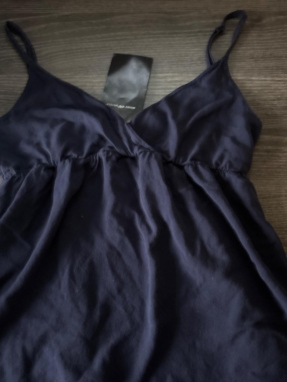 Brandy Melville Navy Spaghetti Strap V-Neck Tank